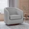 Merrick Lane Wyn Upholstered Club Style Barrel Chair with Sloped Armrests and 360 Degree Swivel Base in a Vinyl Wrap